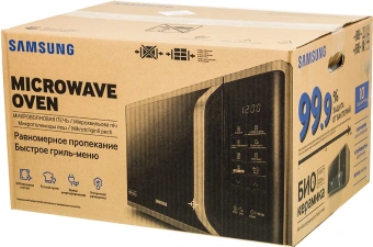 Микроволновая Печь Samsung MG23K3515AS/BW 23л. 800Вт серебристый/черный - купить недорого с доставкой в интернет-магазине