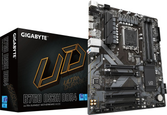 Материнская плата Gigabyte B760 DS3H DDR4 Soc-1700 Intel B760 4xDDR4 ATX AC`97 8ch(7.1) GbLAN RAID+HDMI+DP - купить недорого с доставкой в интернет-магазине
