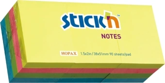 Блок самоклеящийся бумажный Stick`n 21532 38x51мм 100лист. 70г/м2 неон ассорти слюда - купить недорого с доставкой в интернет-магазине
