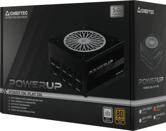 Блок питания Chieftec ATX 650W PowerUp GPX-650FC 80+ gold (20+4pin) APFC 120mm fan 9xSATA Cab Manag RTL - купить недорого с доставкой в интернет-магазине