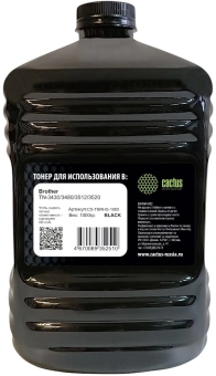 Тонер Cactus CS-TBRHS-1000 черный флакон 1000гр. для принтера Brother TN-3430/3480/3512/3520 - купить недорого с доставкой в интернет-магазине