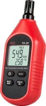 Термогигрометр RGK TH-20 портативный красный/черный (776486) - купить недорого с доставкой в интернет-магазине