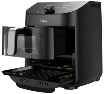 Аэрогриль Midea MAF-CY110A 11л 1550Вт черный/серебристый - купить недорого с доставкой в интернет-магазине