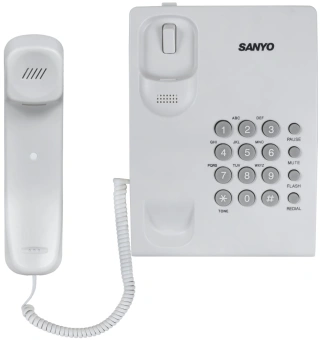 Телефон проводной Sanyo RA-S204W белый - купить недорого с доставкой в интернет-магазине