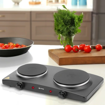 Плита Электрическая Vitek VT-3704 черный (настольная) - купить недорого с доставкой в интернет-магазине