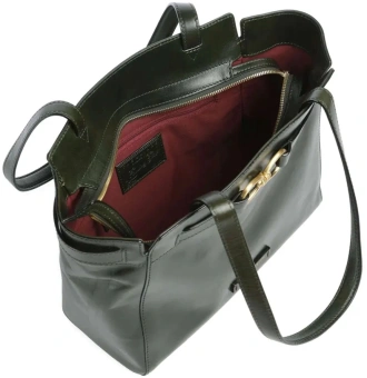 Сумка тоут женская The Bridge Isotta 04642501/I2 темно-зеленая натур.кожа - купить недорого с доставкой в интернет-магазине