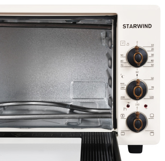 Мини-печь Starwind SMO2026 36л. 1300Вт бежевый - купить недорого с доставкой в интернет-магазине