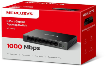 Коммутатор Mercusys MS108GS (L2) 8x1Гбит/с неуправляемый - цена, купить или заказать с доставкой в интернет-магазине Коммутатор Mercusys MS108GS (L2) 8x1Гбит/с неуправляемый - купить недорого с доставкой в интернет-магазине