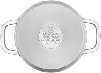 Кастрюля Rondell Modern RDS-1748 4.8л. d=24см (с крышкой) стальной - цена, купить или заказать с доставкой в интернет-магазине Кастрюля Rondell Modern RDS-1748 4.8л. d=24см (с крышкой) стальной - купить недорого с доставкой в интернет-магазине