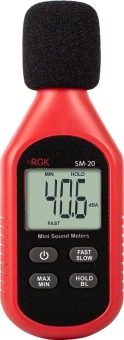 Измеритель уровня шума RGK SM-20 портативный красный/черный (776530) - купить недорого с доставкой в интернет-магазине