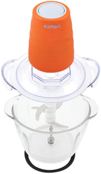 Измельчитель электрический Kitfort КТ-3017-4 1л. 400Вт оранжевый - купить недорого с доставкой в интернет-магазине