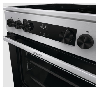 Плита Электрическая Gorenje GECS6C70XC нержавеющая сталь стеклокерамика (без крышки) - купить недорого с доставкой в интернет-магазине