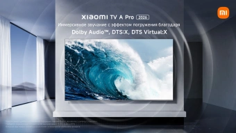Телевизор QLED Xiaomi 55" TV A Pro 55 2026 черный/черный 4K Ultra HD 60Hz MEMC DVB-T2 DVB-C DVB-S2 USB WiFi Smart TV - купить недорого с доставкой в интернет-магазине