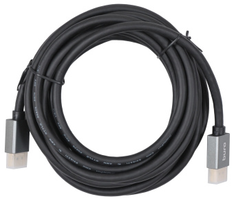 Кабель аудио-видео Buro V1.4 DisplayPort (m)/DisplayPort (m) 5м. позолоч.конт. черный (BHP-DPP-1.4-5G) - купить недорого с доставкой в интернет-магазине