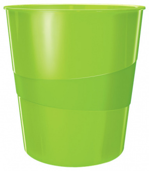 Корзина для бумаг Leitz 52781054 круглая 15л. пластик зеленый - купить недорого с доставкой в интернет-магазине