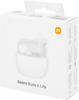Гарнитура внутриканальные Xiaomi Redmi Buds 6 Lite белый беспроводные bluetooth в ушной раковине (BHR8655GL) - купить недорого с доставкой в интернет-магазине