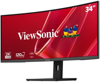 Монитор ViewSonic 34" VA3420C-2 черный VA LED 21:9 HDMI M/M матовая HAS Piv 300cd 178гр/178гр 3440x1440 120Hz DP 2K USB 8.4кг - купить недорого с доставкой в интернет-магазине