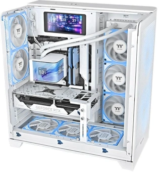 Система водяного охлаждения Thermaltake MAGCurve 360 Ultra Snow ARGB Soc-AM5/AM4/1200/1700/1851 белый 4-pin 32.8-35.1dB Al LCD Ret (CL-W454- PL12SW-A) - купить недорого с доставкой в интернет-магазине