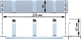 Кабельный органайзер Горизонтальный Lanmaster TWT-ORG1U-3V/10 кольца 1U шир.:10" глуб.:67мм - купить недорого с доставкой в интернет-магазине