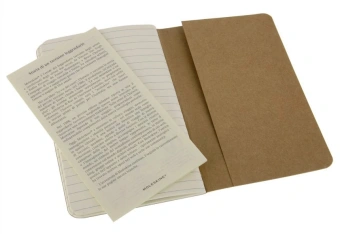 Блокнот Moleskine CAHIER JOURNAL QP411 Pocket 90x140мм обложка картон 64стр. линейка бежевый (3шт) - купить недорого с доставкой в интернет-магазине