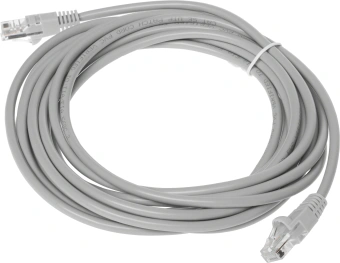 Патч-корд KingPrice KP-PC-c5e-5m-g 1Гбит/с UTP 4 пары cat.5E CCA molded 5м серый RJ-45 (m)-RJ-45 (m) - купить недорого с доставкой в интернет-магазине