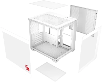 Корпус Bloody CC-121 белый без БП mATX 7x120mm 1xUSB2.0 1xUSB3.0 audio - купить недорого с доставкой в интернет-магазине