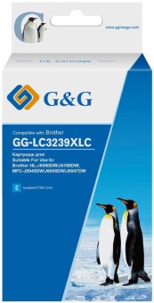 Картридж струйный G&G GG-LC3239XLC голубой (52мл) для Brother HL-J6000DW/J6100DW - купить недорого с доставкой в интернет-магазине