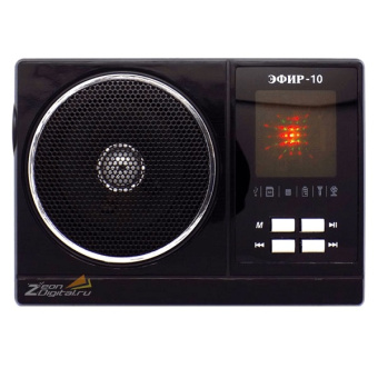 Радиоприемник портативный Сигнал Эфир-10 черный - купить недорого с доставкой в интернет-магазине