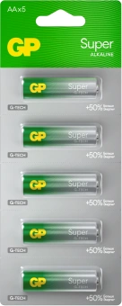 Батарея GP Super Alkaline 15AA21-2CRSC5 AA 2500mAh (5шт) блистер - купить недорого с доставкой в интернет-магазине