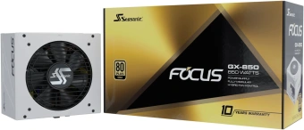 Блок питания Seasonic ATX 850W Focus GX-850 Gen.5 WHITE 80+ gold (20+4pin) APFC 135mm fan 8xSATA Cab Manag RTL - купить недорого с доставкой в интернет-магазине