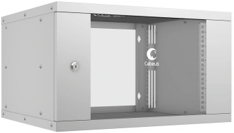 Шкаф коммутационный Cabeus (WSC-05D-6U55/45) настенный 6U 550x450мм пер.дв.стекл 30кг серый 390мм 220град. 320мм IP20 сталь - купить недорого с доставкой в интернет-магазине