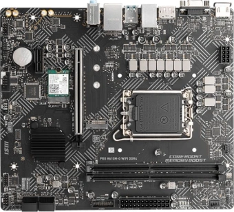 Материнская плата MSI PRO H610M-G WIFI DDR4 Soc-1700 Intel H610 2xDDR4 mATX AC`97 8ch(7.1) GbLAN+VGA+HDMI+DP - купить недорого с доставкой в интернет-магазине