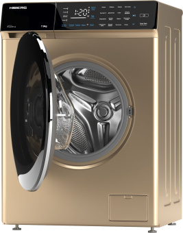 Стиральная машина Hiberg i-DDQ9-712 G класс: A+++ загр.фронтальная макс.:7кг золотистый инвертор - купить недорого с доставкой в интернет-магазине