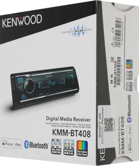 Автомагнитола Kenwood KMM-BT408 1DIN 4x50Вт v4.2 DSP 3 - купить недорого с доставкой в интернет-магазине
