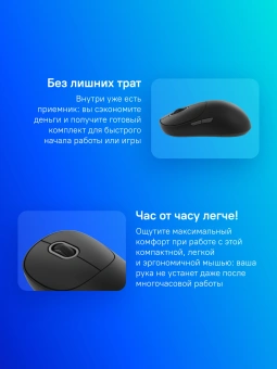 Мышь Xiaomi Wireless Mouse 3 черный оптическая 1200dpi silent беспров. BT/Radio USB для ноутбука 4but (BHR8913GL) - купить недорого с доставкой в интернет-магазине