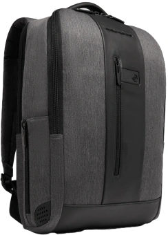 Рюкзак мужской Piquadro Brief2 CA4818BR2/GRN серый/черный нейлон/натур.кожа - купить недорого с доставкой в интернет-магазине
