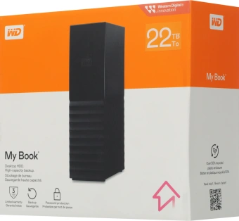 Жесткий диск WD USB3.0 22TB WDBBGB0220HBK-EESN My Book 3.5" черный - купить недорого с доставкой в интернет-магазине