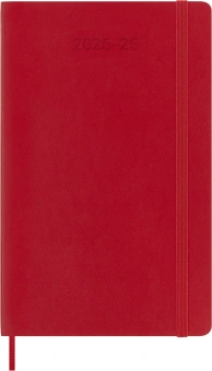 Еженедельник Moleskine ACADEMIC SOFT WKNT Large 130х210мм датир.18мес 208стр. мягкая обложка красный - купить недорого с доставкой в интернет-магазине