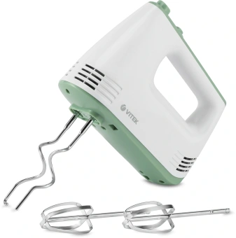 Миксер ручной Vitek VT-1405 400Вт белый/салатовый - купить недорого с доставкой в интернет-магазине