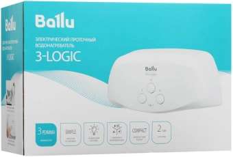 Водонагреватель Ballu 3-logic TS 5.5кВт электрический настенный/белый - купить недорого с доставкой в интернет-магазине