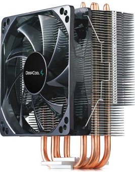 Устройство охлаждения(кулер) Deepcool Gammaxx 400 Blue Basic одноцветная Soc-AM5/AM4/1200/1700/1851 черный 4-pin 18-30dB Al+Cu 130W 640gr Ret (DP-MCH4-GMX400P-BL) - купить недорого с доставкой в интернет-магазине