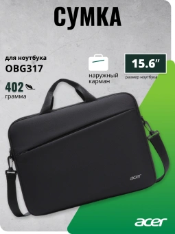 Сумка для ноутбука 15.6" Acer OBG317 черный полиэстер (ZL.OTH11.02C) - купить недорого с доставкой в интернет-магазине