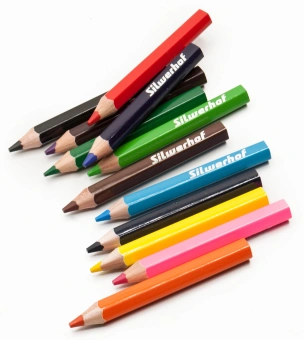 Карандаши цв. Silwerhof Jumbo Mini Веселые друзья 6мм шестигран. дерево ассорти 12цв. коробка/европод. - купить недорого с доставкой в интернет-магазине