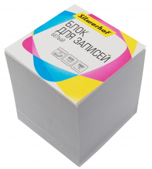 Блок для записей бумажный Silwerhof 90х90х90мм 65г/м2 92% белый - купить недорого с доставкой в интернет-магазине