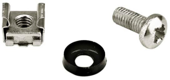 Винт Hyperline CNS-M6-16 с гайкой с шайбой (упак.:1шт) - купить недорого с доставкой в интернет-магазине