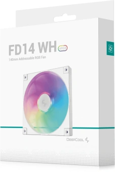 Вентилятор для корпуса Deepcool FD14 ARGB 140х140x25 белый 4-pin 25.6дБ (R-FD14-WHAPN1-G) Ret - купить недорого с доставкой в интернет-магазине