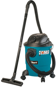 Строительный пылесос Bort BSS-1220-P 1200Вт (уборка: сухая/влажная) синий - купить недорого с доставкой в интернет-магазине
