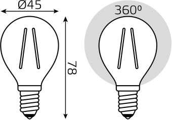 Лампа филам. Gauss Filament 5Вт цок.:E14 свеча 220B св.свеч.бел.нейт. (упак.:10шт) (105801205) - купить недорого с доставкой в интернет-магазине