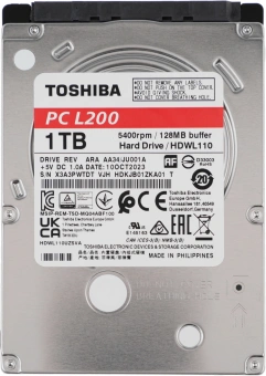 Жесткий диск Toshiba SATA-III 1TB HDWL110UZSVA Notebook L200 Slim (5400rpm) 128Mb 2.5" - цена, купить или заказать с доставкой в интернет-магазине Жесткий диск Toshiba SATA-III 1TB HDWL110UZSVA Notebook L200 Slim (5400rpm) 128Mb 2.5" - купить недорого с доставкой в интернет-магазине