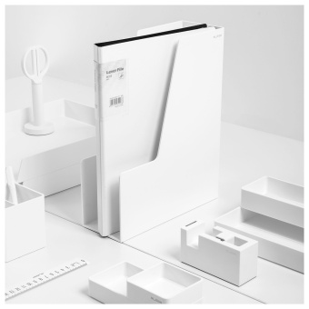 Лоток вертикальный Deli ENS022WHITE Nusign для бумаг A4 белый пластик - купить недорого с доставкой в интернет-магазине